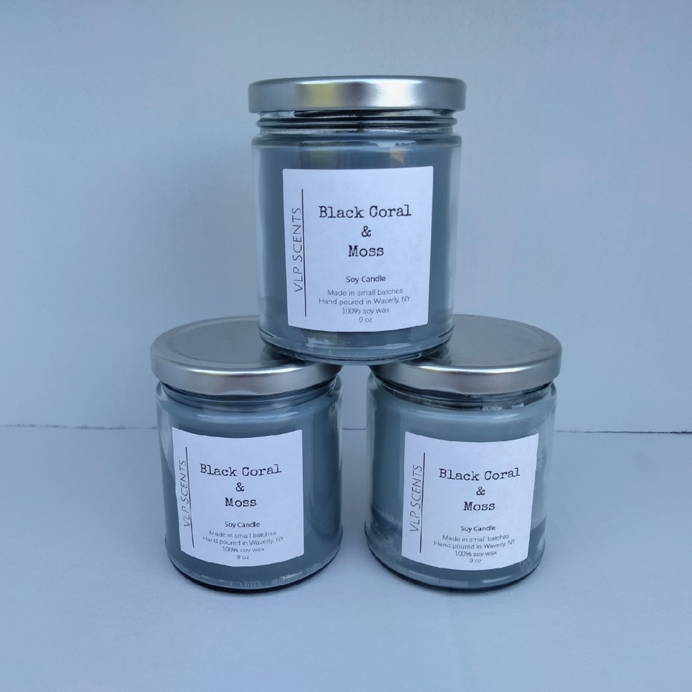 BLACK CORAL & MOSS SOY CANDLE